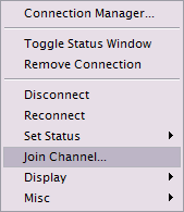 IRC Menu